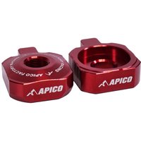 RAB-20 RED - Apico Rear Axle Blocks For KTM SX/SX-E50 2020-2023, Husqvarna TC50/EE-5 2020-2023, Gas Gas MC50/MC-E5 2021-2023 Red