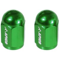 Image of APVC CNC GRN - Apico CNC Aluminium Valve Cap 2-pack Green