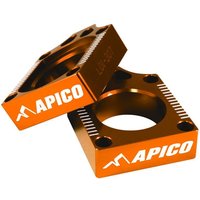 RAB-10 ORA - Apico Rear Axle Blocks For KTM SX/SXF 125-530 2000-2012, Husqvarna TE/FE 125-530 2000-2023, Gas Gas EC/EX/EC-F 2021-2023 Orange