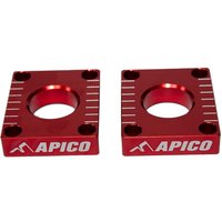 RAB-23 RED - Apico Rear Axle Blocks For Honda CRF250L 2013-2021, CRF300L 2021-2023 Red
