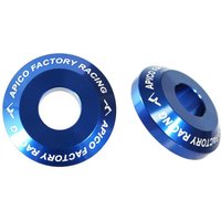 WSR YAM 2 BU PRO - Apico Rear Pro Wheel Spacers For Yamaha YZ 125/250 2003-2025, YZF 250/450 2003-2008, WRF 250/450 2006-2023 Blue