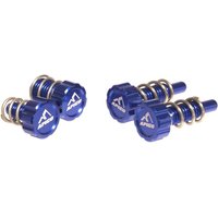 AT LEVER ADJ SET 1 BU - Apico Brake & Clutch Master Cylinder Adjuster Set For AJP & Braktec Blue