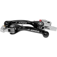 LEFLEXI SET KAW3 BK - Apico Set Of Flexi Levers For Kawasaki KXF450 2024, KX450XC 2024 Black