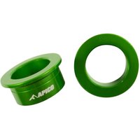 WSR KAW 2 GN - Apico Rear Wheel Spacers For Kawasaki KX 125/250 2003-2008, KXF 250/450 2004-2023, KX 250/450XC 2021-2023 Green