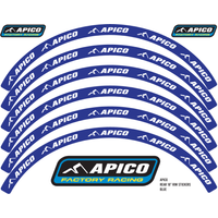 Image of RIMSTICKER BLU/WHT - Apico Rim Sticker Kit 21" Front & 18" Rear Blue/white