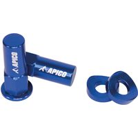 RIM LOCK NUT ALU BU - Apico Aluminium Rim Lock Nut & Washer Set Blue