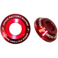 WSR HON 1 RD PRO - Apico Rear Pro Wheel Spacers For Honda CR 125/250 2002-2007, CRF 250/450R 2002-2023 Red
