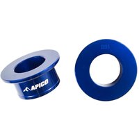 WSR YAM 2 BU - Apico Rear Wheel Spacers For Yamaha YZ 125/250 2003-2025, YZF 250/450 2003-2008, WRF 250/450 2006-2023 Blue