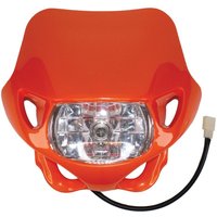 HL MX OR - Apico Universal Enduro Headlight Unit With Hi/Low Beam Orange