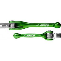 LEFLEXI SET YAM2 GN - Apico Set Of Flexi Levers Yamaha YZ 125/250 2008-2014, YZF 250/450 2007-2008, Kawasaki KXF250 2013-2020, KXF450 2013-2018 Green