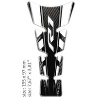 CGSLIBR1P - Onedesign Resin/Soft Touch Tank Pad For Yamaha YZF-R1 1000 2015-2022 Yamaha R1 Black/White
