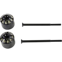 41-410 - Show Chrome Handlebar End Weights For Can Am Ryker 600 ACE 2019-2024 - Black/Silver