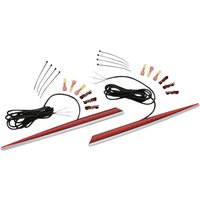 52-946 - Show Chrome Saddlebag Side LED Accent Lights For Honda GL 1800 2018-2023 Chrome Clear/Red