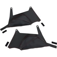 H40-401CRED - Show Chrome Dual Side Tank Pouches For Can Am Ryker 600 ACE 2019-2024 - Black/Red