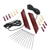 Image of 41-202 - Show Chrome Front Fender Marker Lights For Can Am Spyder 1330 F3 2019-2023 Red