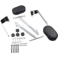 Image of 52-677A - Show Chrome Passenger Armrests For Honda GL 1800 Gold Wing 2001-2017 - Black