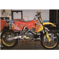 Image of 13V03 - Tecnosel Team Suzuki Seat Cover For Suzuki RM125 1999-2000 - Black/Red