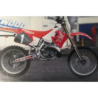 Image of 11V01 - Tecnosel Team Honda Seat Cover For Honda CR125 1993-1997 - Red