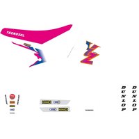 Image of 22V01 - Tecnosel Graphics Kit For Yamaha YZ125 1993-1995 - Multi/Pink/White