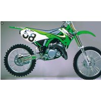 Image of 14V03 - Tecnosel Team Kawasaki Seat Cover For Kawasaki KX125 1999-2002 - Black/Green
