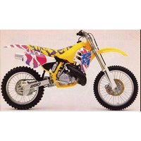 Image of 13V00 - Tecnosel Team Suzuki Seat Cover For Suzuki RM125 1989-1992 - Yellow