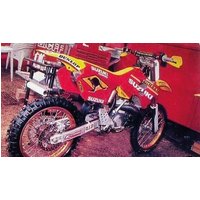Image of 13V02 - Tecnosel Team Suzuki Seat Cover For Suzuki RM125 1996-1998 - Red/Yellow