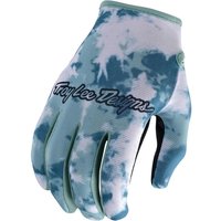 Image of Troy Lee Designs Flowline Plot Motocross Gloves M Blue Haze