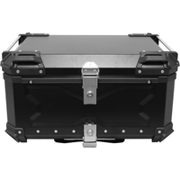 Image of LUGTBX001 - Bike It 65 Litre Rigid Aluminium Luggage Top Box
