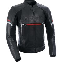 Image of ARMR Raiden 3.0 Leather Motorcycle Jacket - Black Red