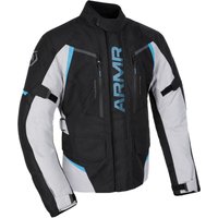 Image of ARMR Kiso 4.0 WP Motorcycle Jacket 3XL Black Light Grey Blue