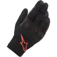 Image of Alpinestars S Max Drystar Motorcycle Gloves 3XL Black Red Fluo