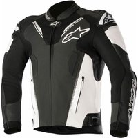 Image of Alpinestars Atem v3 Leather Motorcycle Jacket 50 Black White (UK 40)