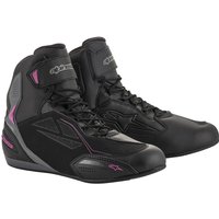 Image of Alpinestars Stella Faster 3 DryStar Ladies Motorcycle Boots US 10.5 Black Dark Grey Fuchsia (UK 9.5)