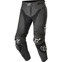 Image of Alpinestars Track v2 CE Leather Motorcycle Trousers 60 Black Standard (UK 44)