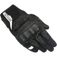 Image of Alpinestars Highlands Leather Motorcycle Gloves M Black