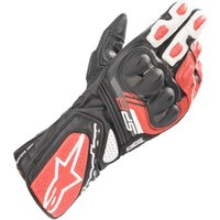 Image of Alpinestars SP-8 V3 Leather Motorcycle Gloves XL Black White Red