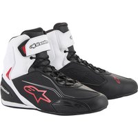 Image of Alpinestars Faster-3 Motorcycle Boots 43 Black White Red (UK 9)