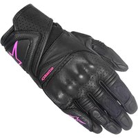 Image of Alpinestars Stella Baika Ladies Leather Motorcycle Gloves M Black White Fuchsia
