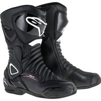 Image of Alpinestars Stella SMX-6 v2 DryStar Ladies Motorcycle Boots 39 Black White Fuchsia (UK 6)