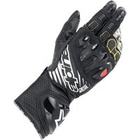 Image of Alpinestars GP Tech V2 Leather Motorcycle Gloves 3XL Black White