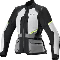 Image of Alpinestars Stella Andes Air DryStar Ladies Motorcycle Jacket XXL Ice Grey Dark Grey Black