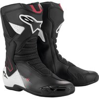 Image of Alpinestars SMX-6 V3 Motorcycle Boots 48 Black White Red Graphic (UK 14)