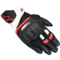 Image of Alpinestars SP-5 Leather Motorcycle Gloves XL Black White Red