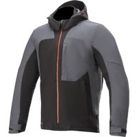 Image of Alpinestars Stratos V2 Techshell Drystar Motorcycle Jacket 3XL Black Asphalt Red