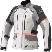 Image of Alpinestars Stella Andes DryStar v3 Ladies Motorcycle Jacket L Ice Grey Dark Grey Black Coral
