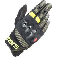 Image of Alpinestars Halo Motorcycle Gloves XL Forest Black Yellow Fluo