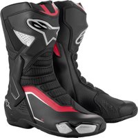 Image of Alpinestars SMX-6 V3 Motorcycle Boots 44 Black Silver Red (UK 10)