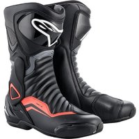 Image of Alpinestars SMX-6 v2 CE Motorcycle Boots 42 Black Grey Red Fluo (UK 8)