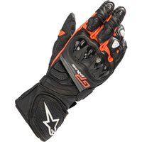 Image of Alpinestars GP Plus R V2 Leather Motorcycle Gloves 3XL Black Red Fluo