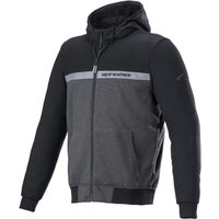 Image of Alpinestars Chrome Street Motorcycle Hoodie XL Black Melange Black